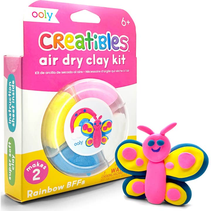 Creatibles Mini Air Dry Clay Kit - Rainbow BFFs by OOLY - Image 4