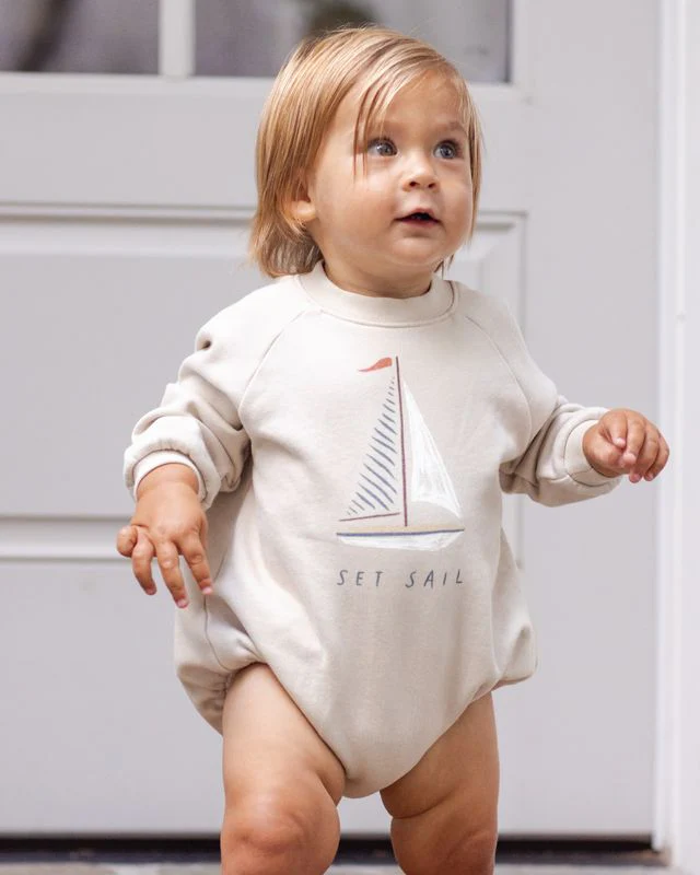 Crewneck Romper - Set Sail by Rylee + Cru - Image 2