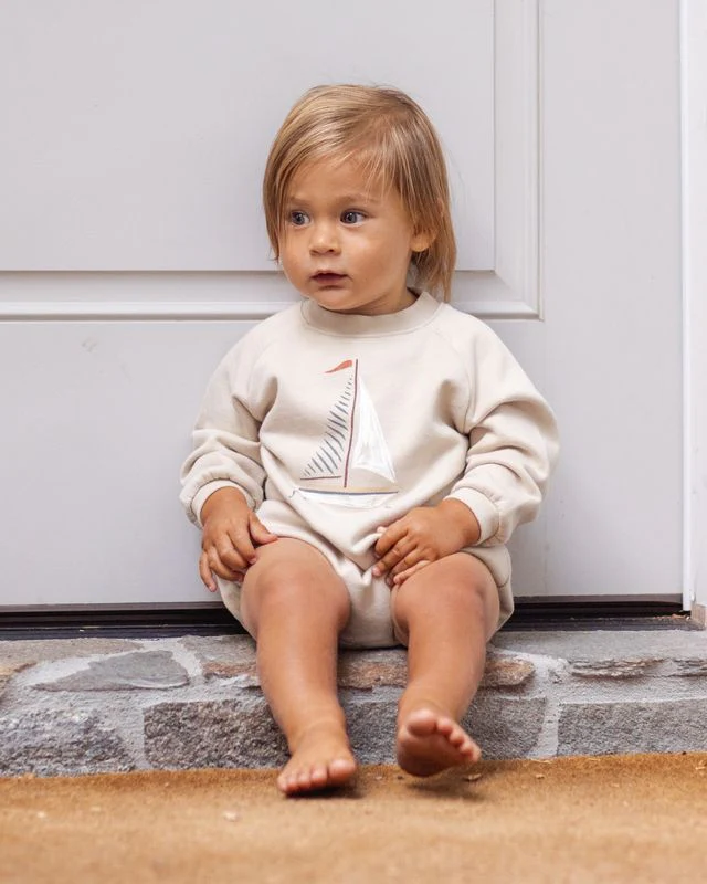 Crewneck Romper - Set Sail by Rylee + Cru - Image 3