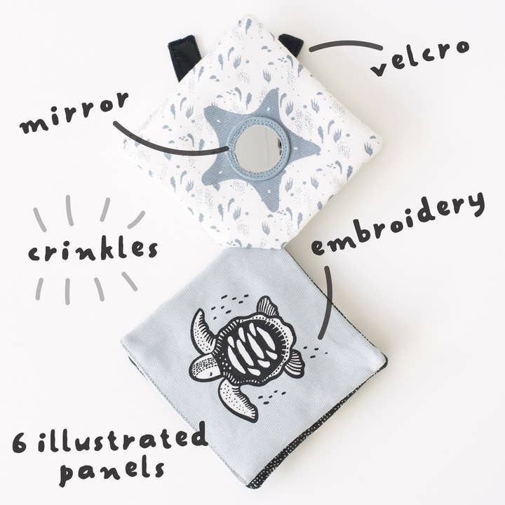 Crinkle Pages Stroller Toy - Ocean by Wee Gallery - Image 2