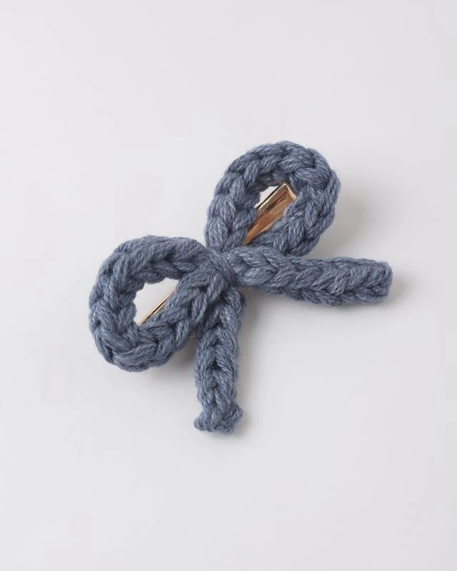Crochet Bow Clip - Marine by Rylee + Cru - Image 3