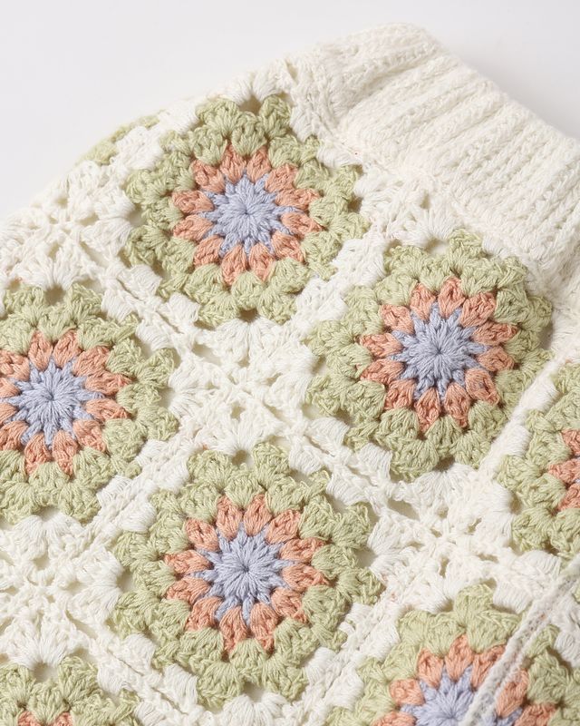 Crochet Tank Set - Citron Daisy Check by Rylee + Cru - Image 6