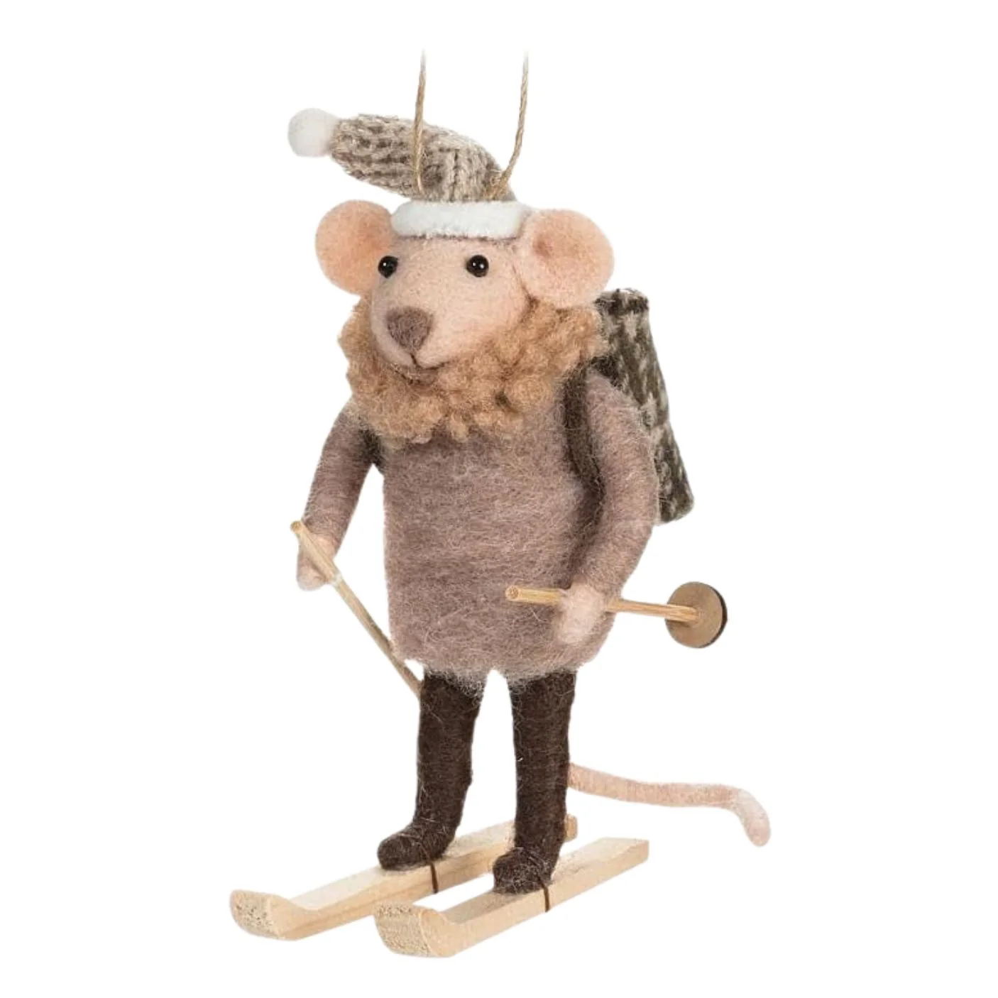 Cross Country Skier Mouse Ornament by Abbott