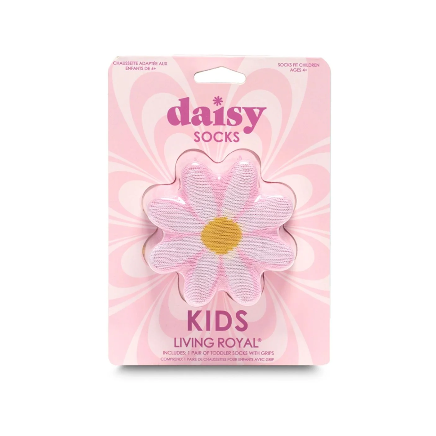 Daisy Flower 3D Packaged Kids Crew Socks by Living Royal