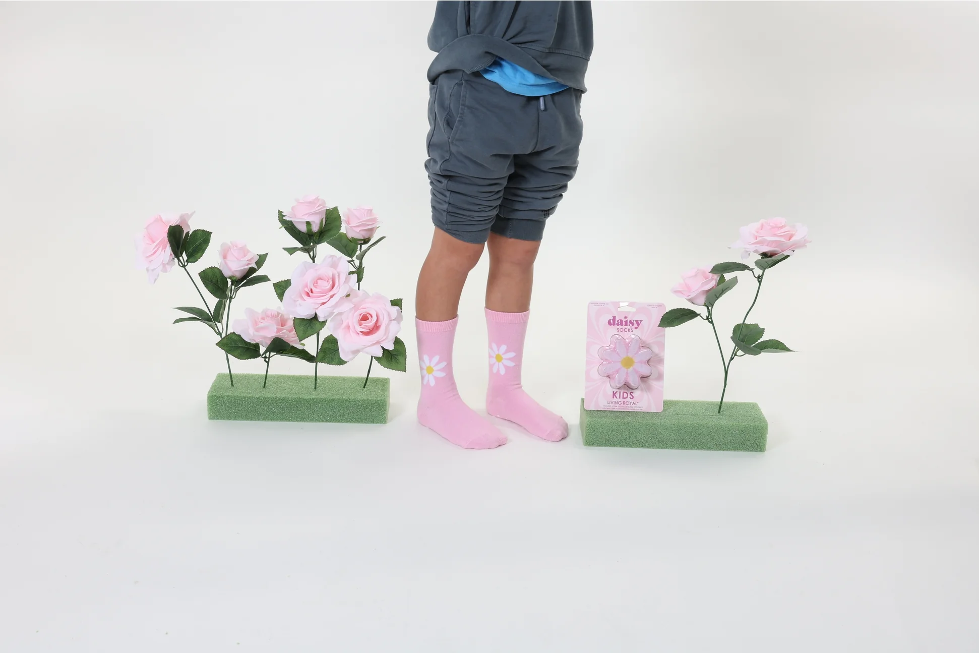 Daisy Flower 3D Packaged Kids Crew Socks by Living Royal - Image 3