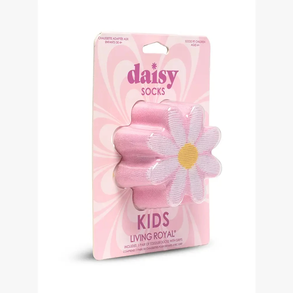Daisy Flower 3D Packaged Kids Crew Socks by Living Royal - Image 4