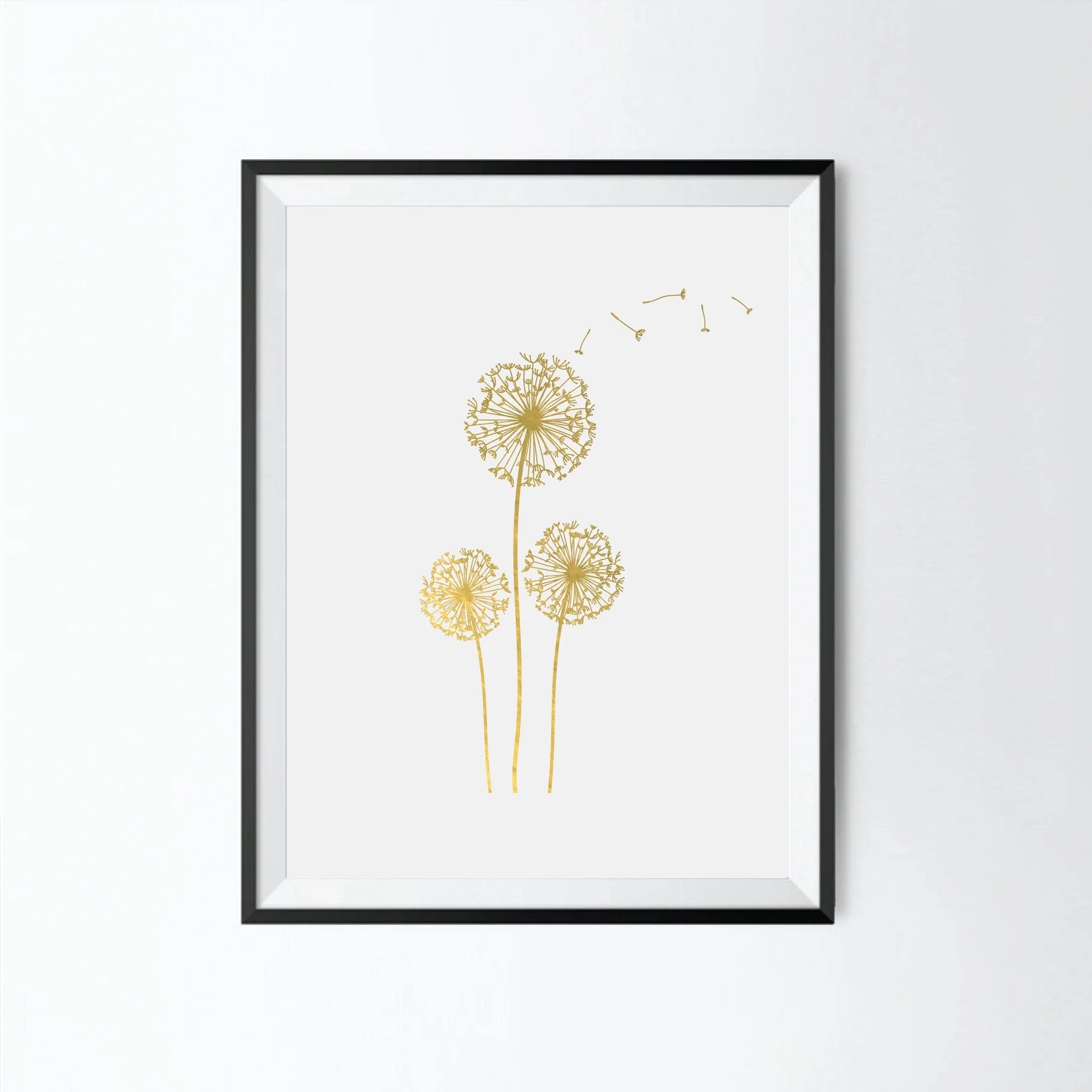 Dandelion - Gold Foil Art Print by Uyeno Miyoshi - Image 2