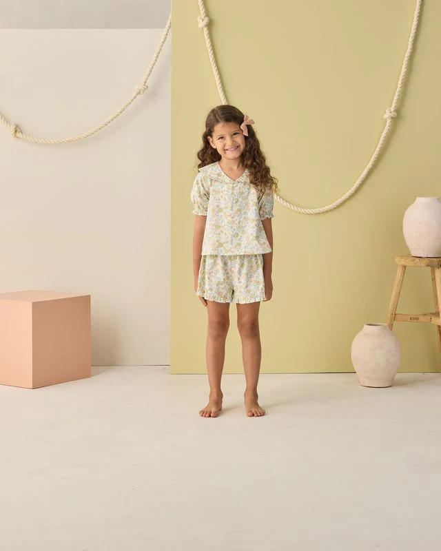 Delilah Pajama Set - Citron Bloom by Rylee + Cru - Image 3