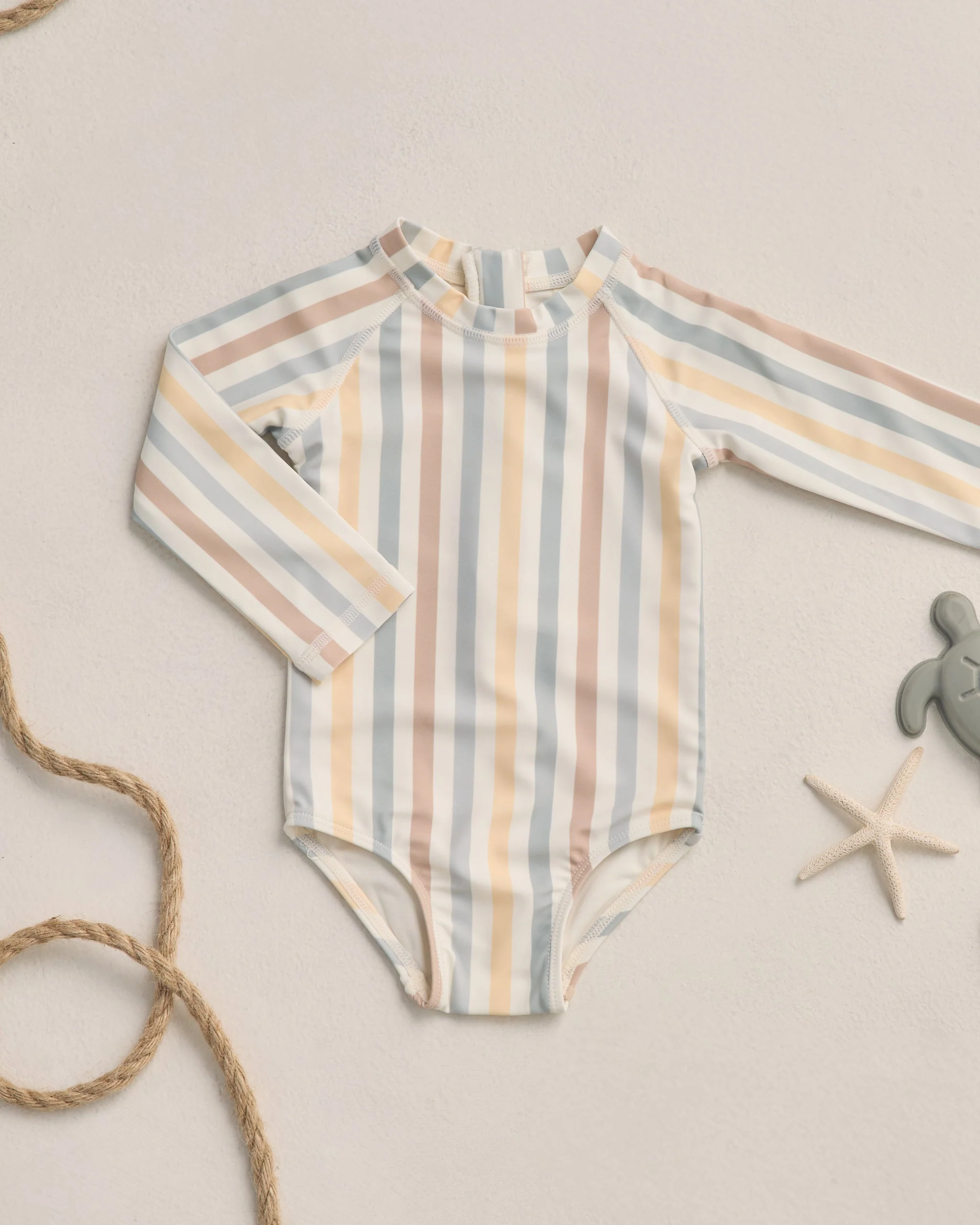 Delphine Rashguard One-Piece - Valencia Stripe by Rylee + Cru - Image 2