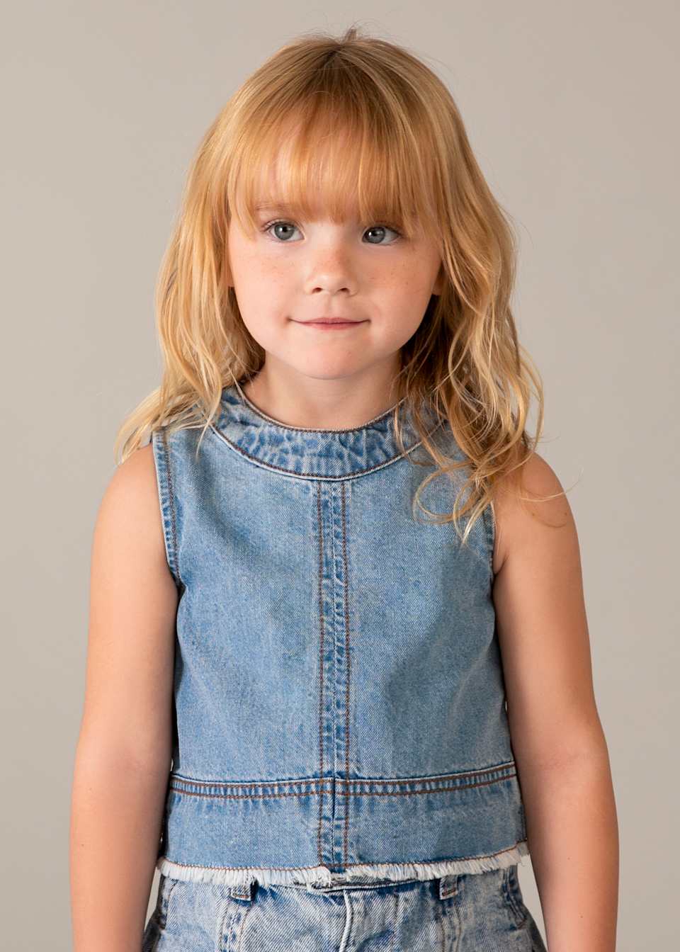 Denim Bow Top - Light Blue by Mayoral - Image 2