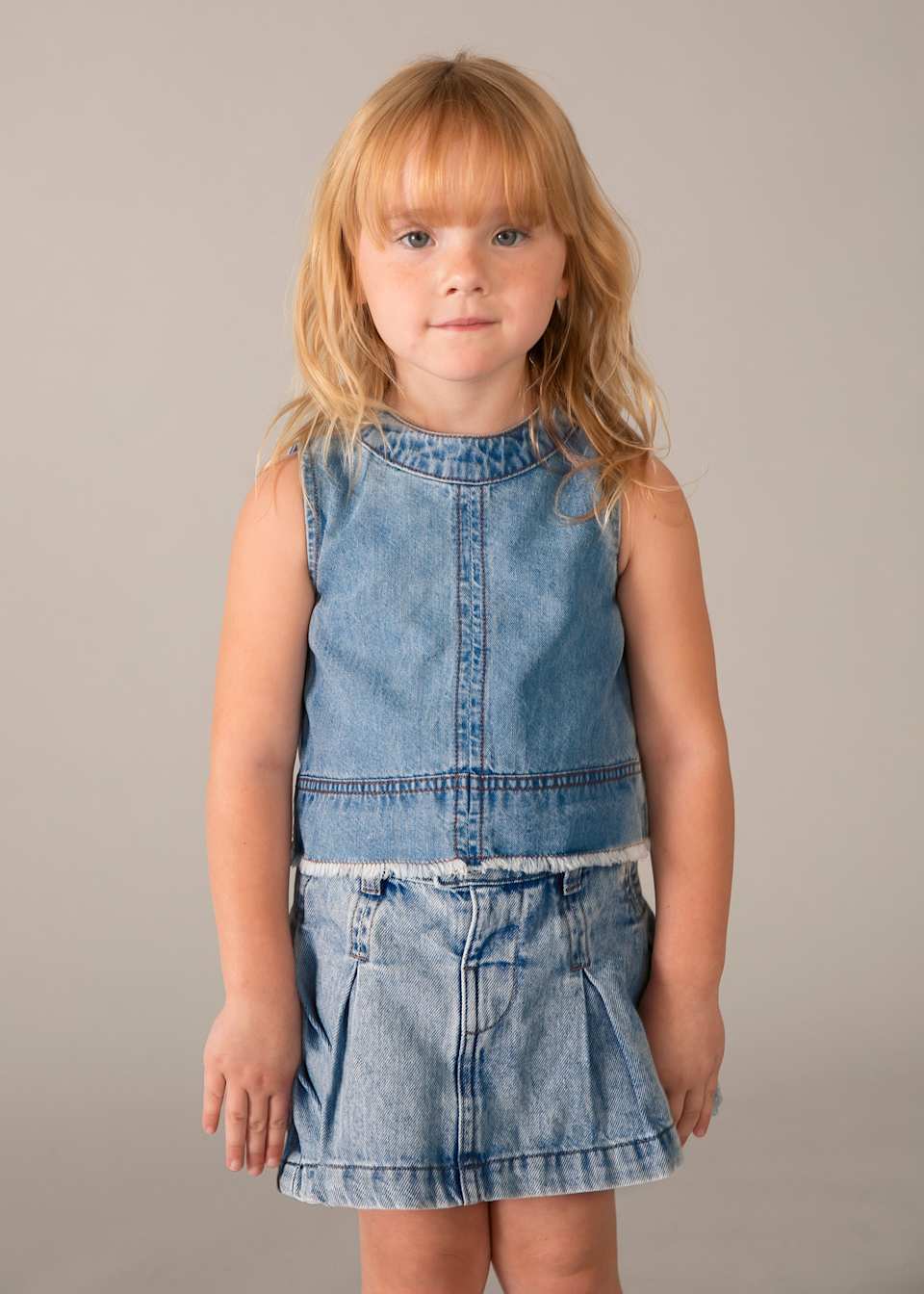 Denim Bow Top - Light Blue by Mayoral - Image 4