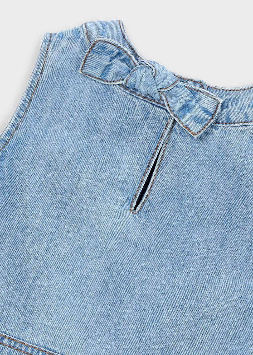Denim Bow Top - Light Blue by Mayoral - Image 6