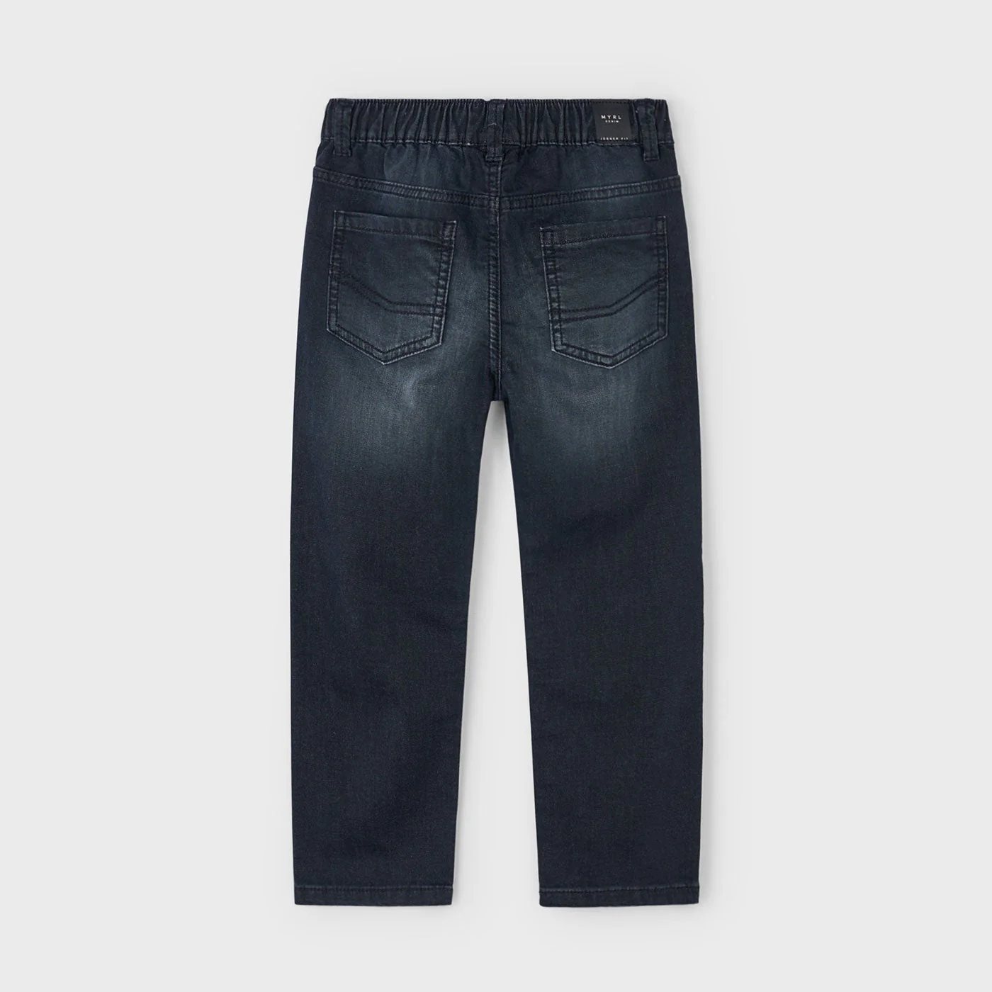 Denim Joggers with Drawstring Waist - Black by Mayoral - FINAL SALE - Image 2