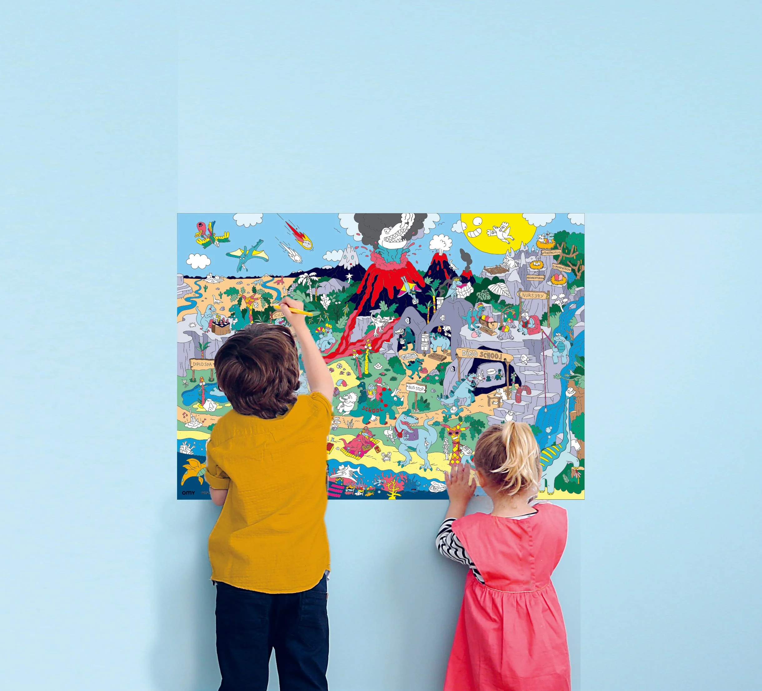 Dino Giant Poster & Stickers by OMY - Image 2