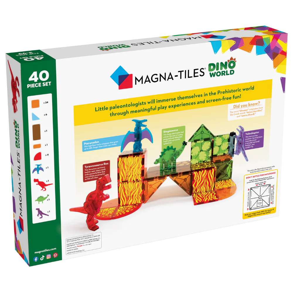 Dino World 40 Piece Set by Magna-Tiles - Image 8