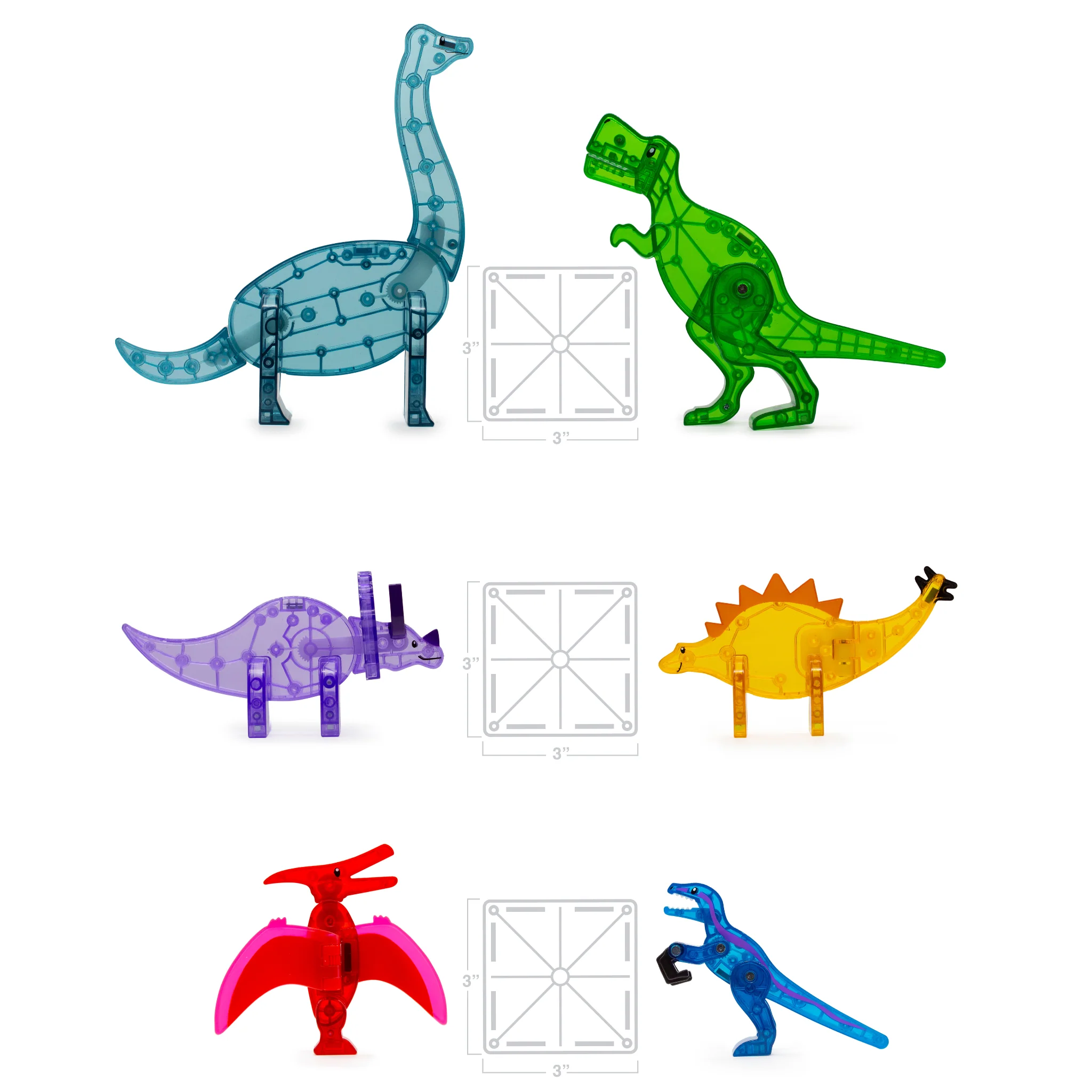 Dino World XL 50 Piece Set by Magna-Tiles - Image 5
