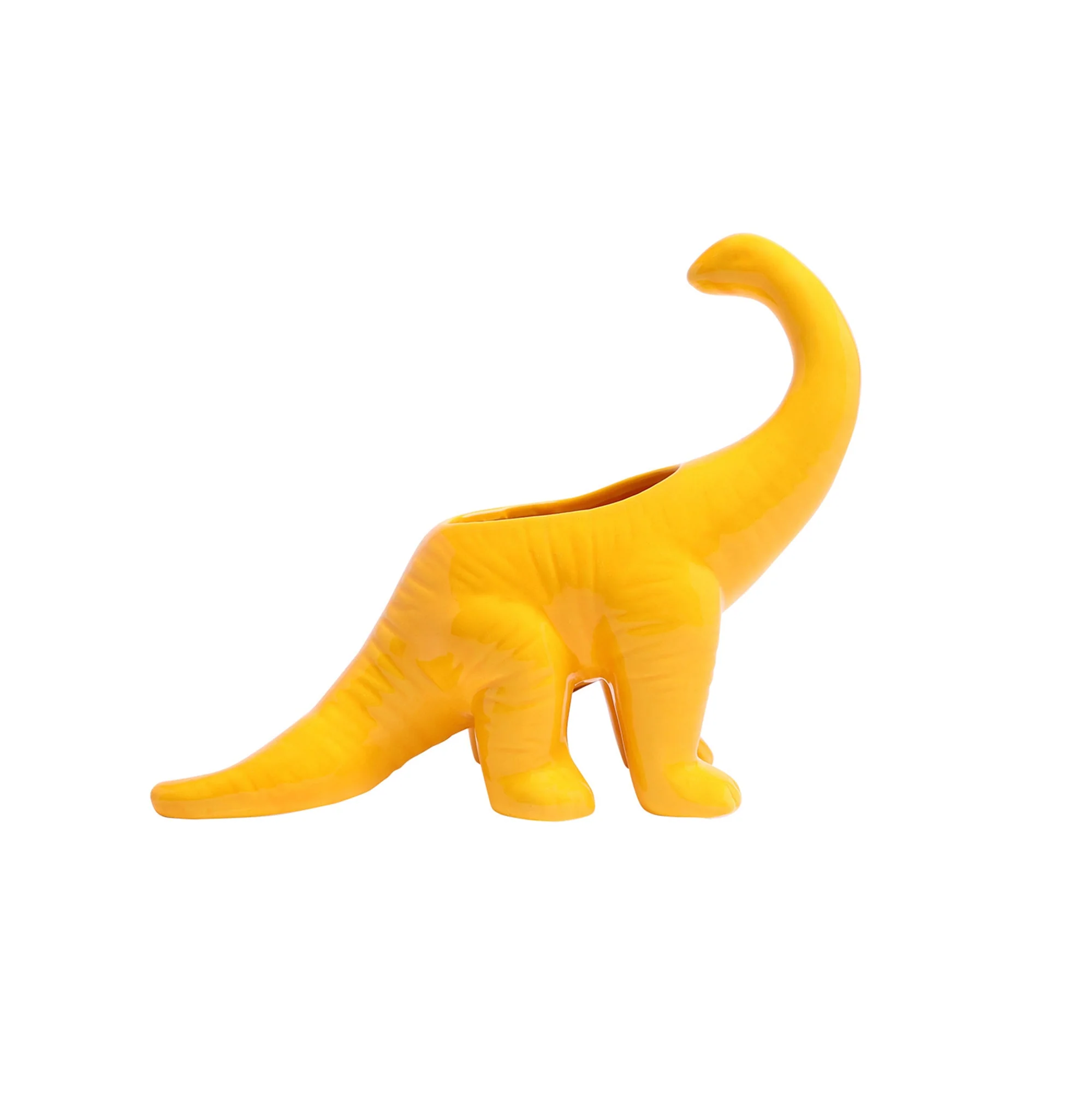 Dinosaur Ceramic Indoor Plant Pot For Succulents - Brontosaurus by Chive - Image 3