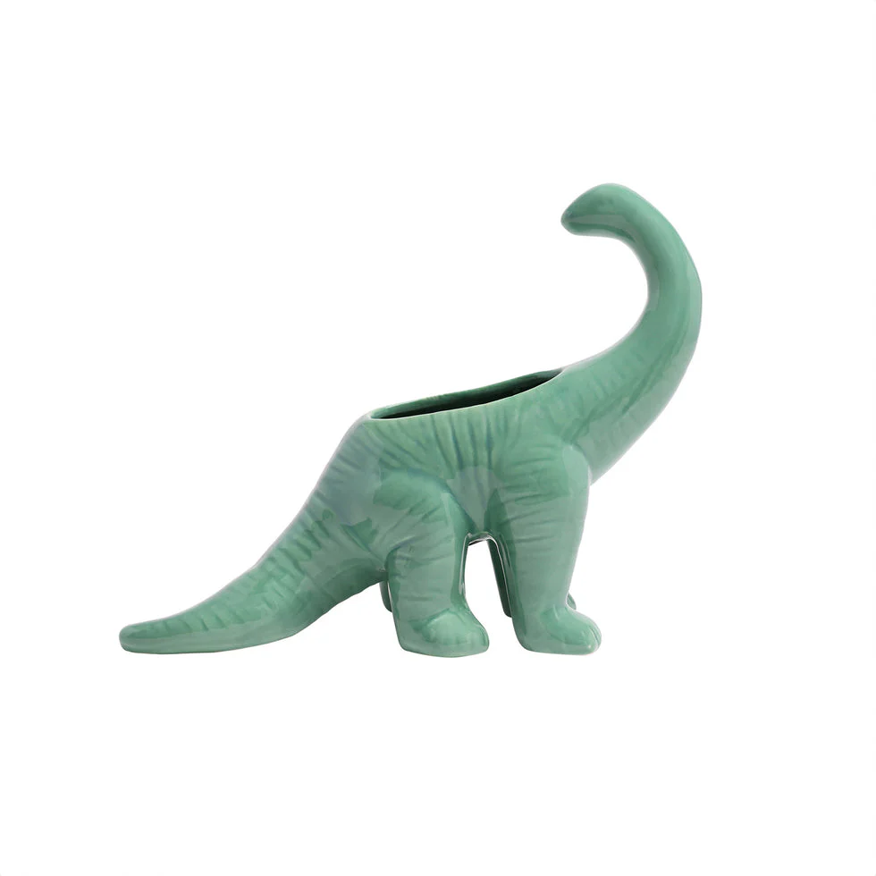 Dinosaur Ceramic Indoor Plant Pot For Succulents - Brontosaurus by Chive - Image 9