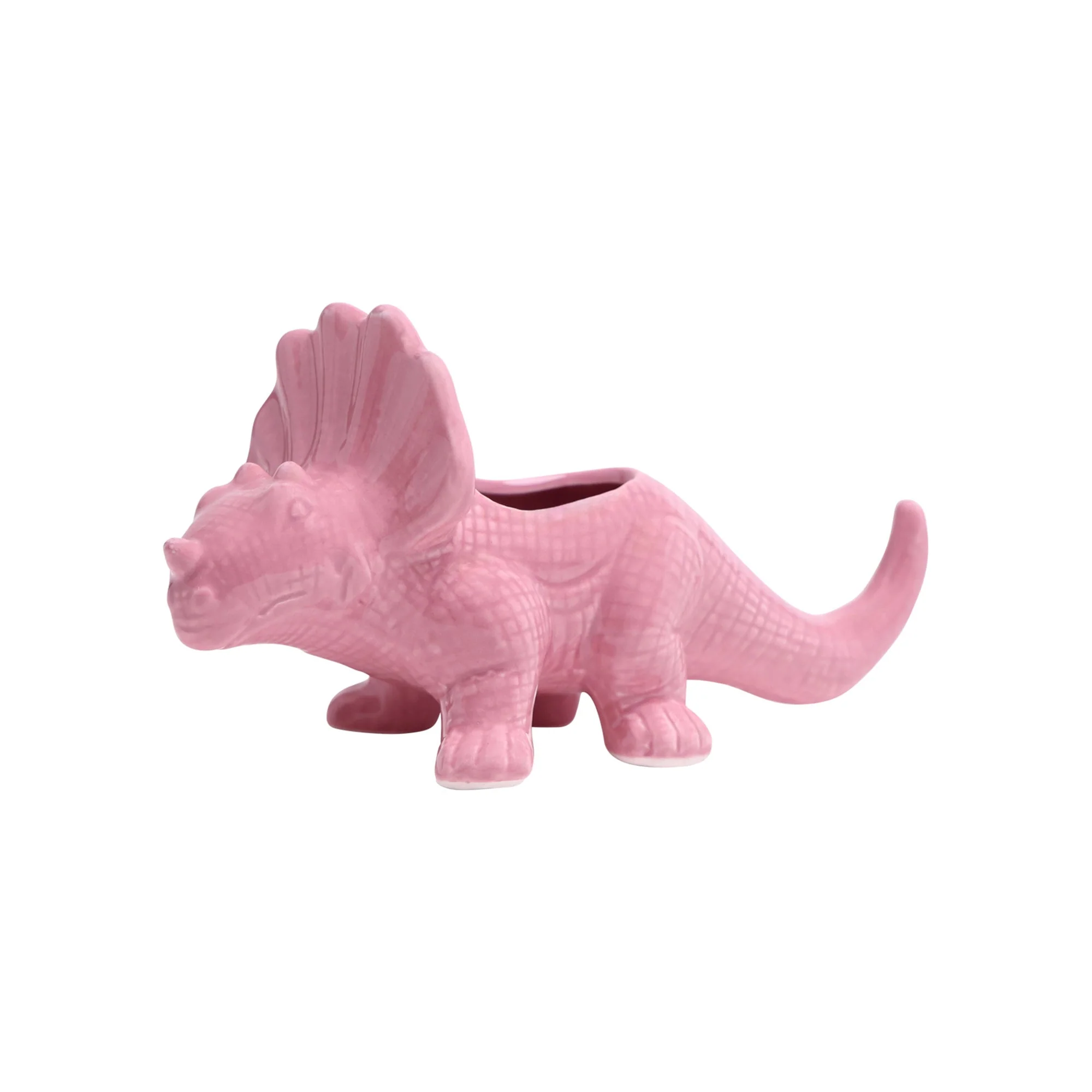 Dinosaur Ceramic Indoor Plant Pot For Succulents - Triceratops by Chive - Image 10