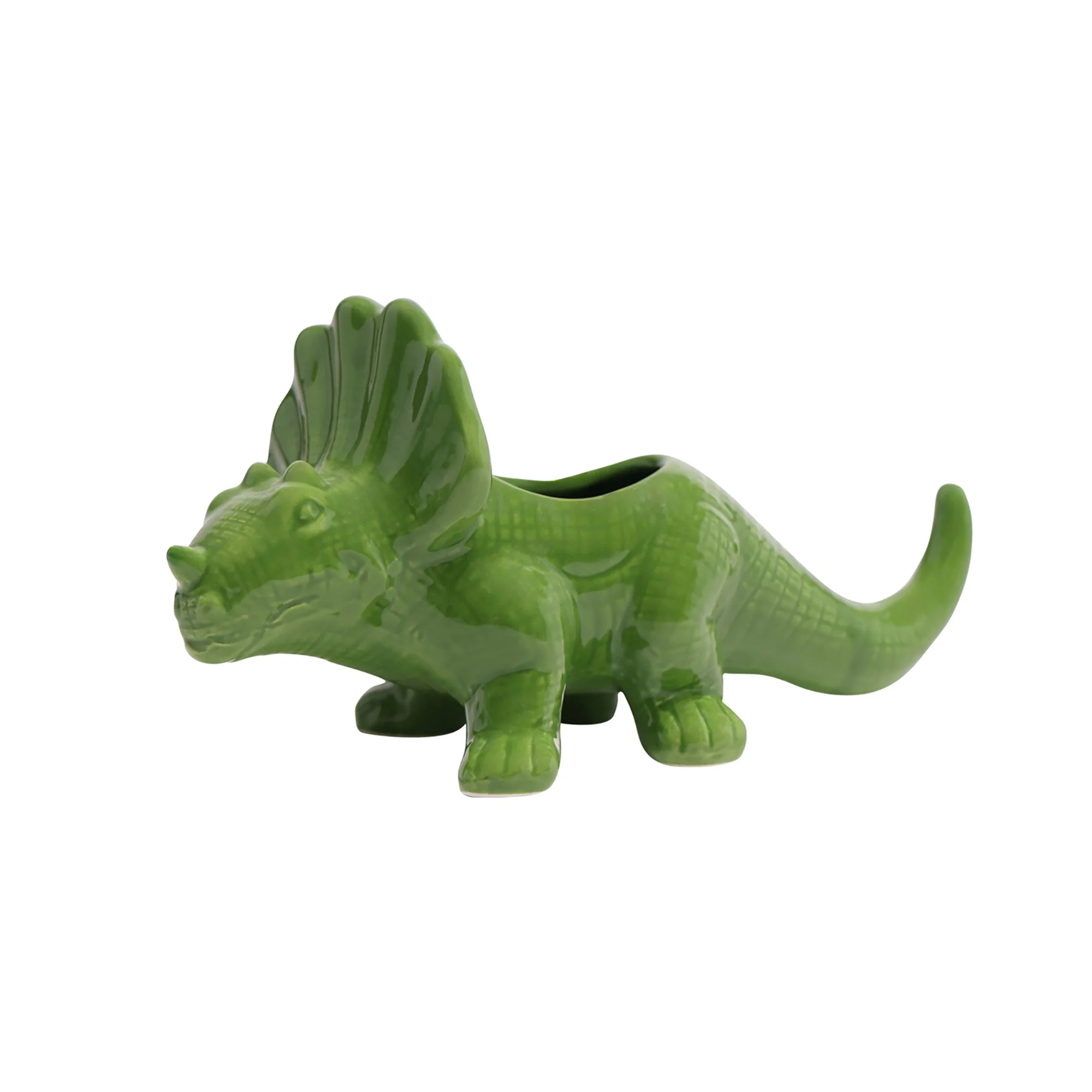 Dinosaur Ceramic Indoor Plant Pot For Succulents - Triceratops by Chive - Image 12