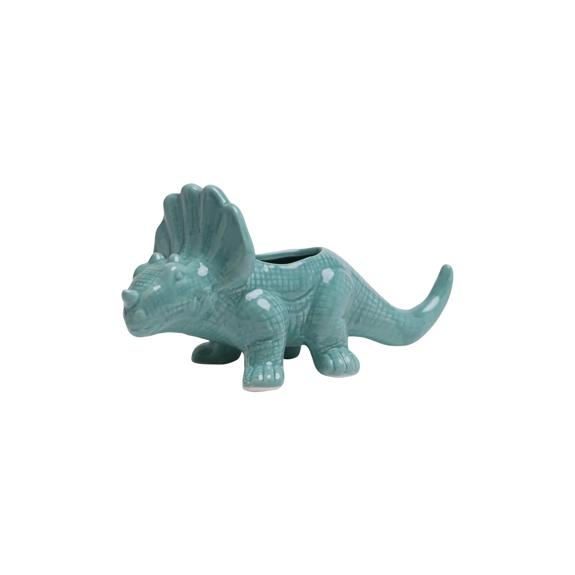 Dinosaur Ceramic Indoor Plant Pot For Succulents - Triceratops by Chive - Image 6