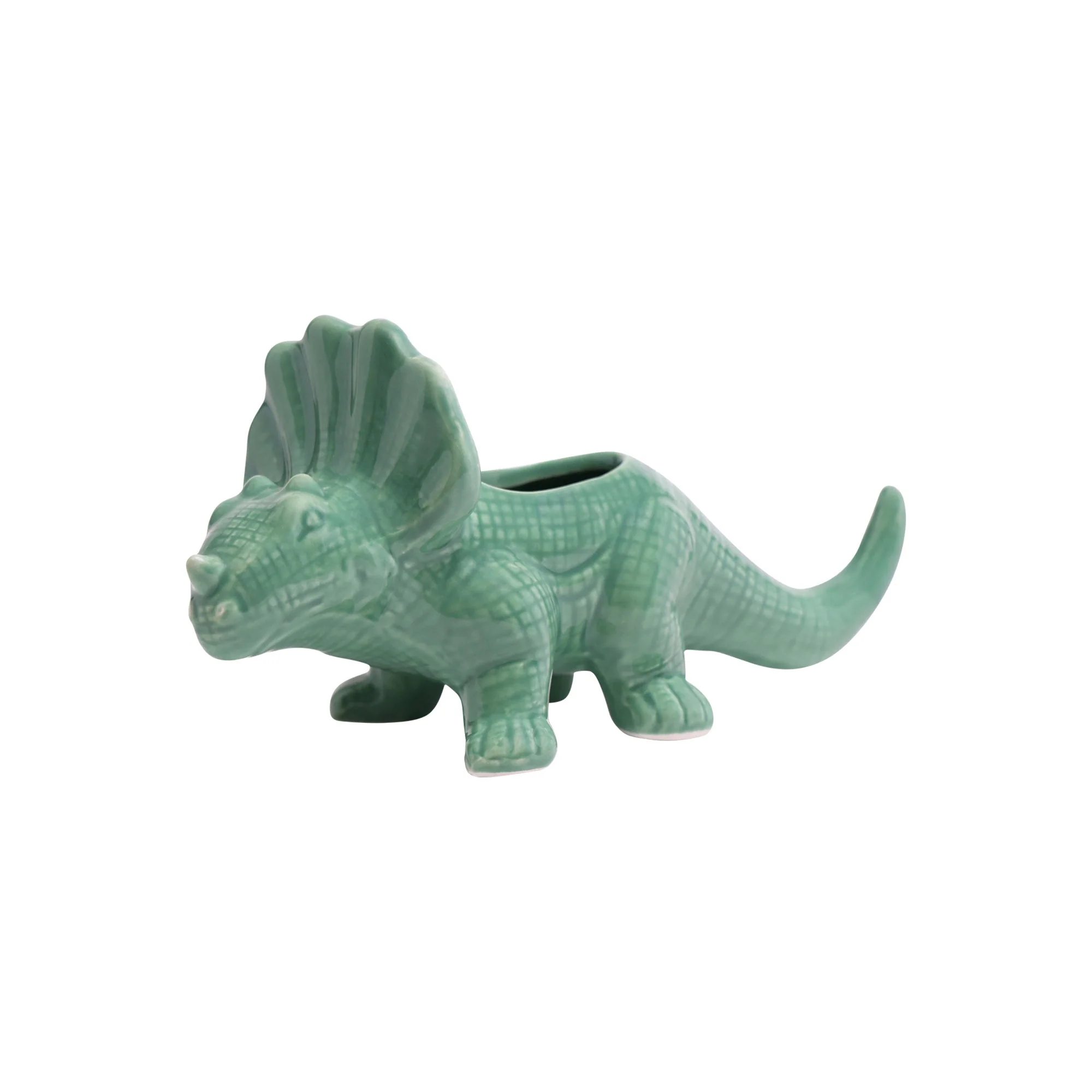 Dinosaur Ceramic Indoor Plant Pot For Succulents - Triceratops by Chive - Image 9