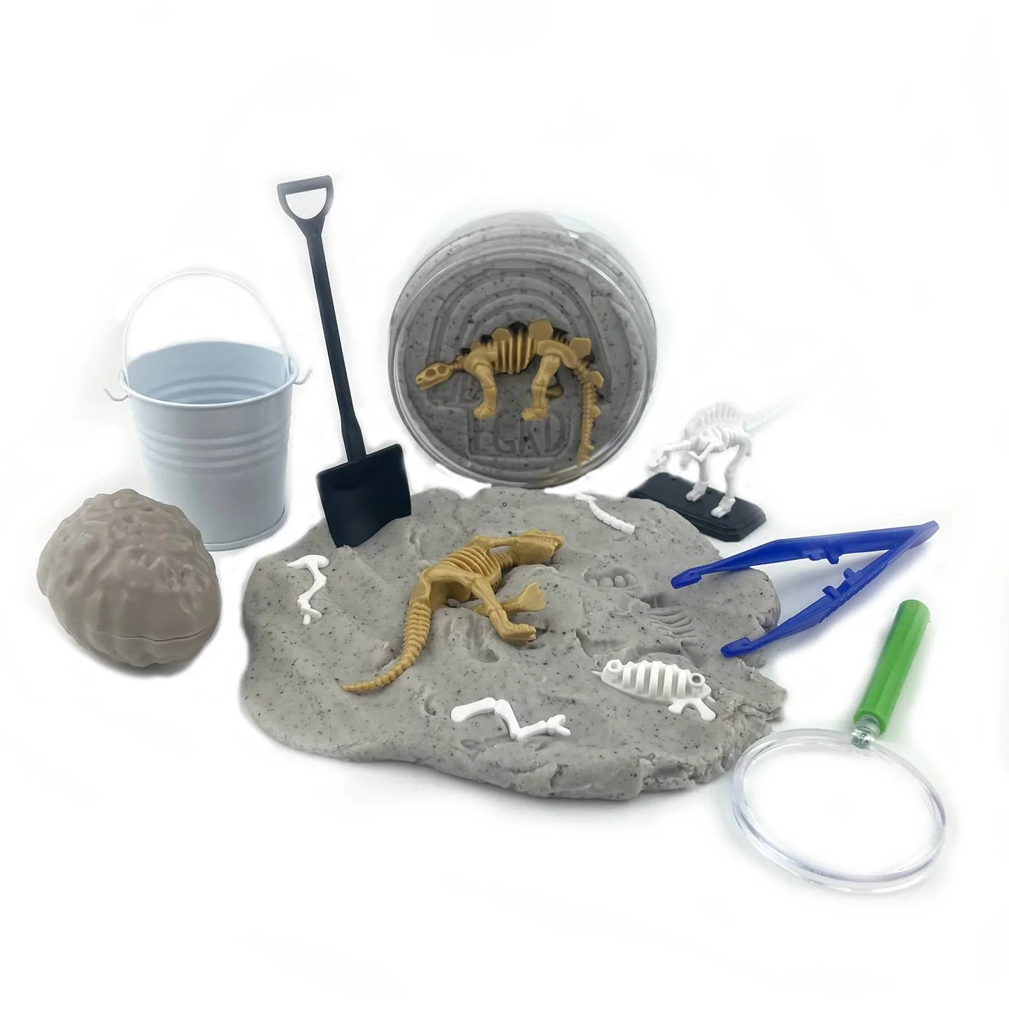 Dinosaur Fossil Dig Sensory Play Dough Kit by Earth Grown Kid Doughs - Image 2