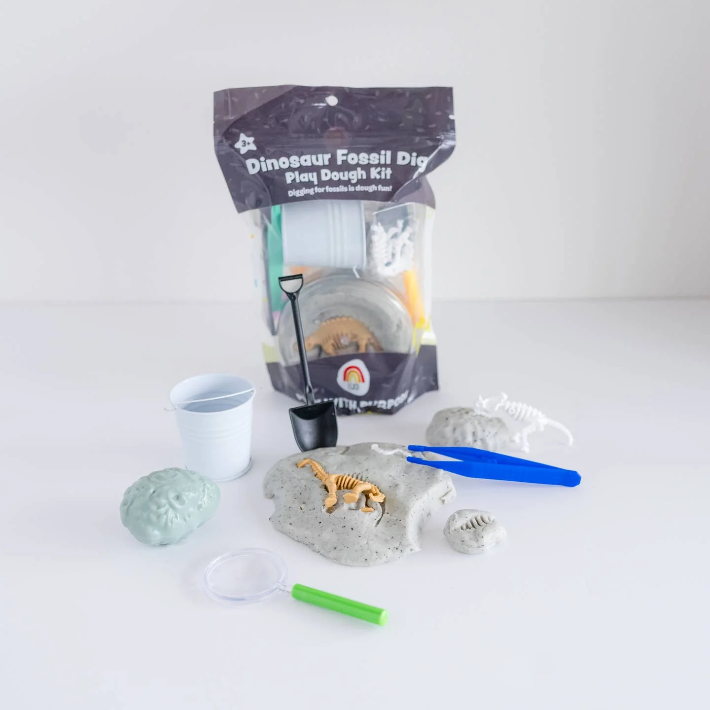 Dinosaur Fossil Dig Sensory Play Dough Kit by Earth Grown Kid Doughs - Image 3