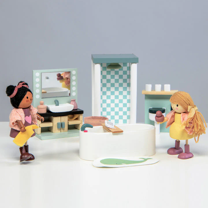 Dolls House Bathroom Wooden Furniture by Tender Leaf Toys - Image 3