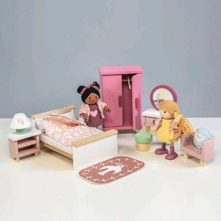 Dolls House Bedroom Wooden Furniture by Tender Leaf Toys - Image 3