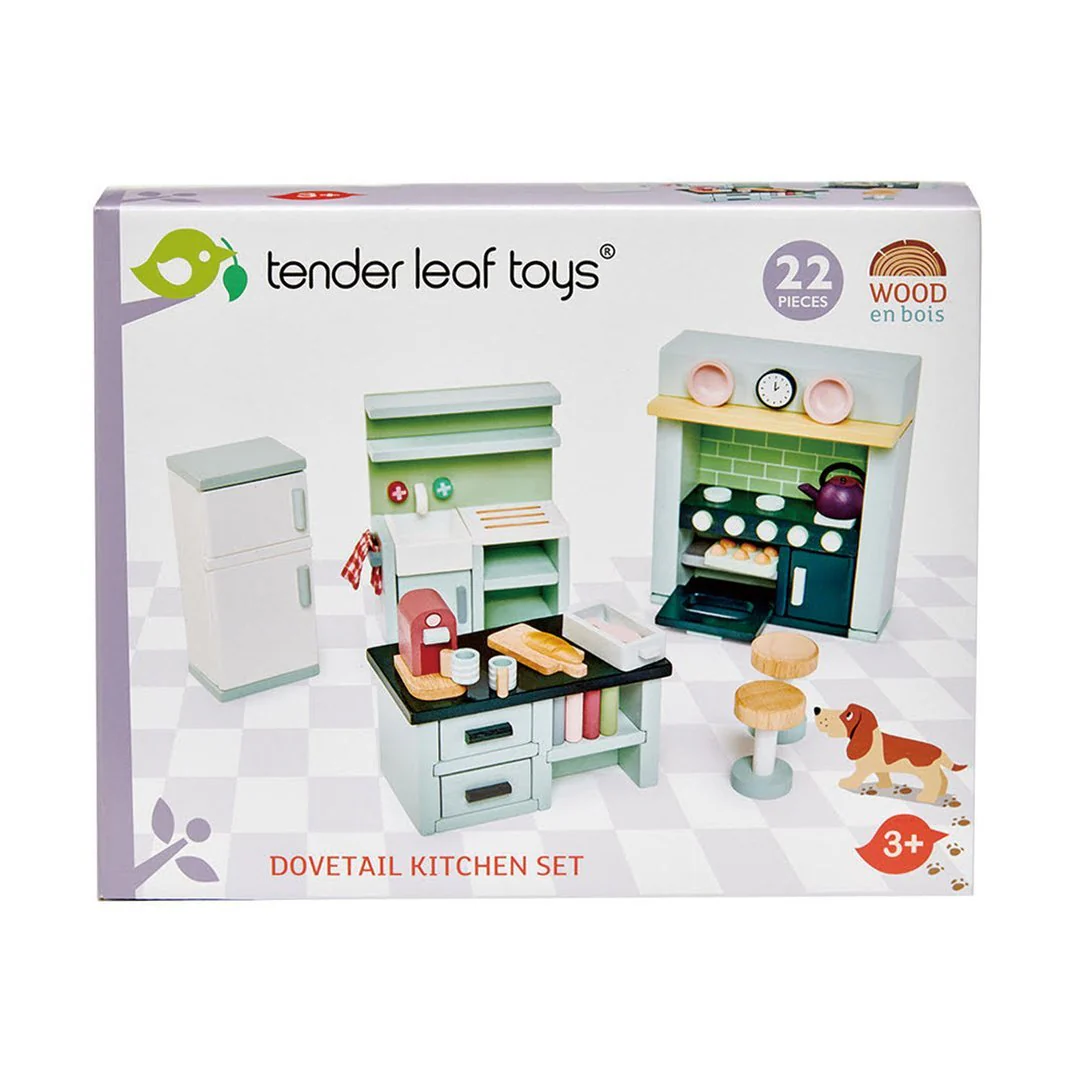 Dolls House Kitchen Wooden Furniture by Tender Leaf Toys - Image 2