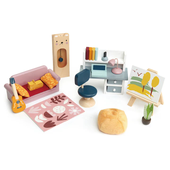 Dolls House Study Wooden Furniture by Tender Leaf Toys - Image 3