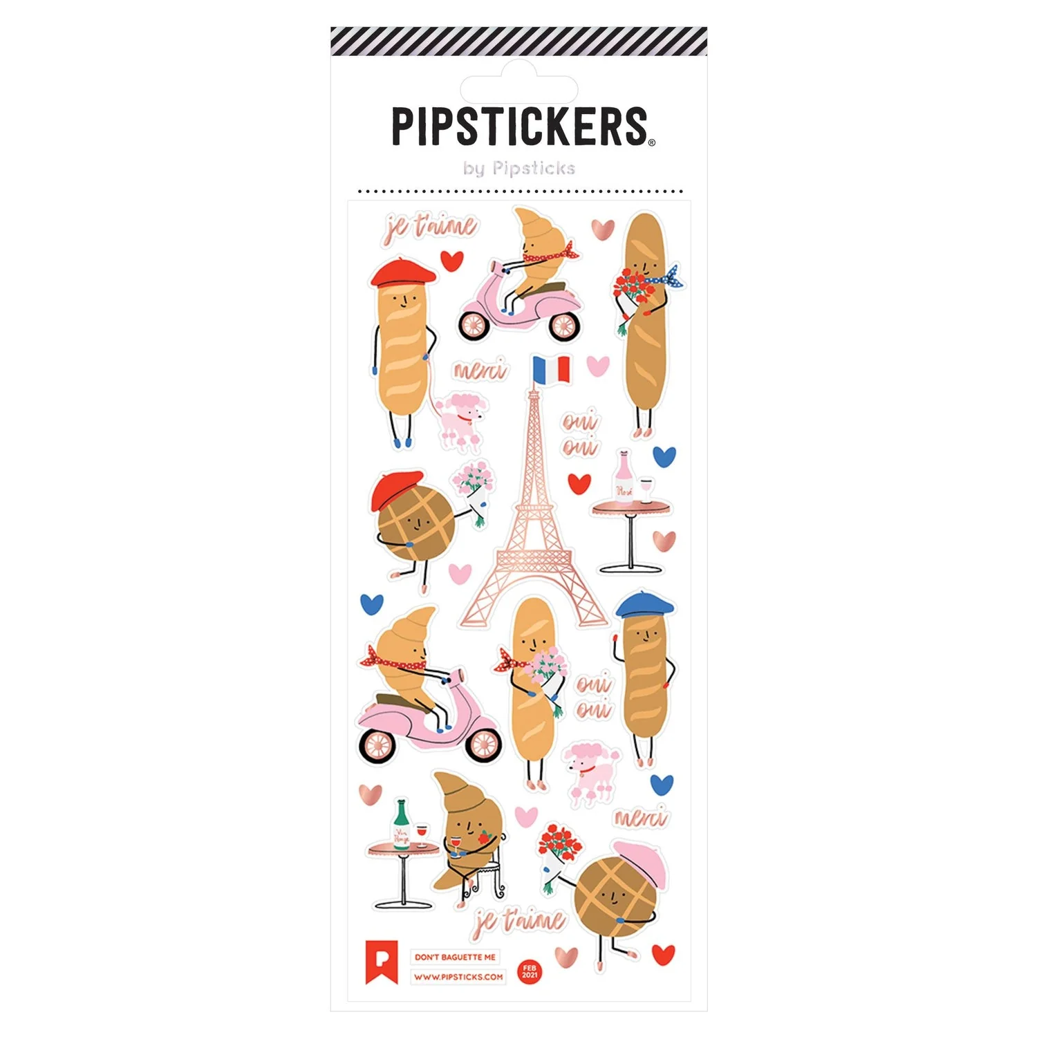 Don't Baguette Me Stickers by Pipsticks