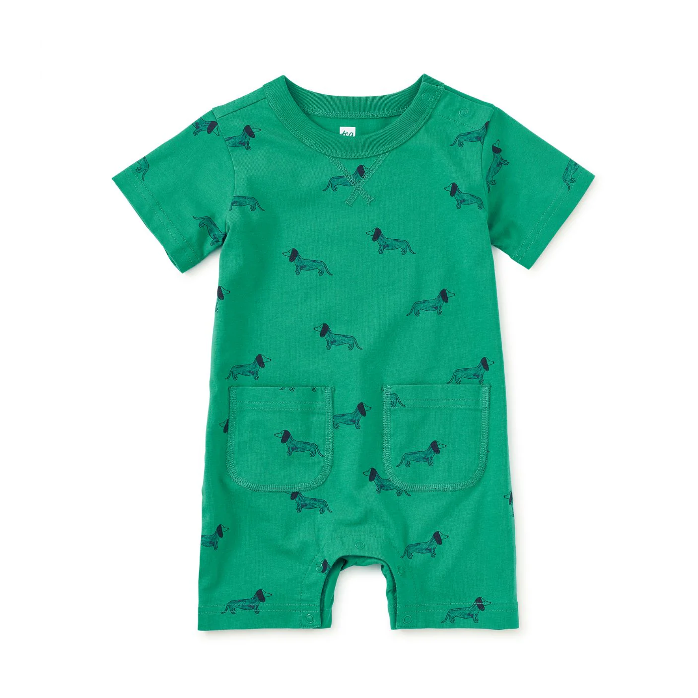 Double Pocket Baby Romper - Dachshunds by Tea Collection