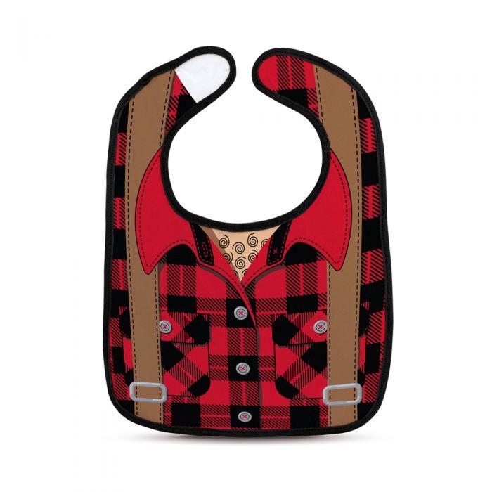 Dressed to Spill Bib + Teether Set - Buffalo Plaid by Fred + Friends - Image 2