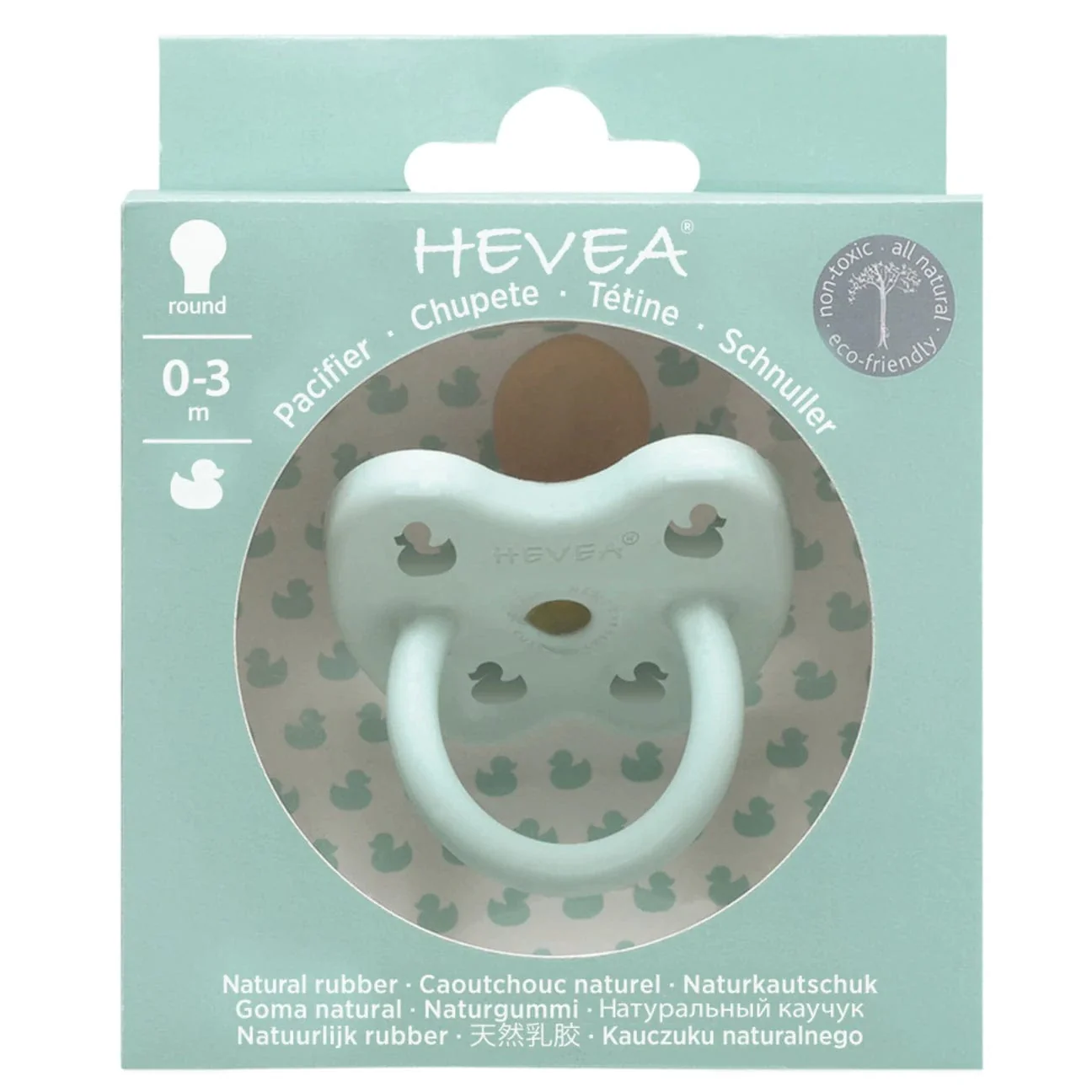 Duck Orthodontic Natural Rubber Pacifier - Mellow Mint by Hevea - Image 3
