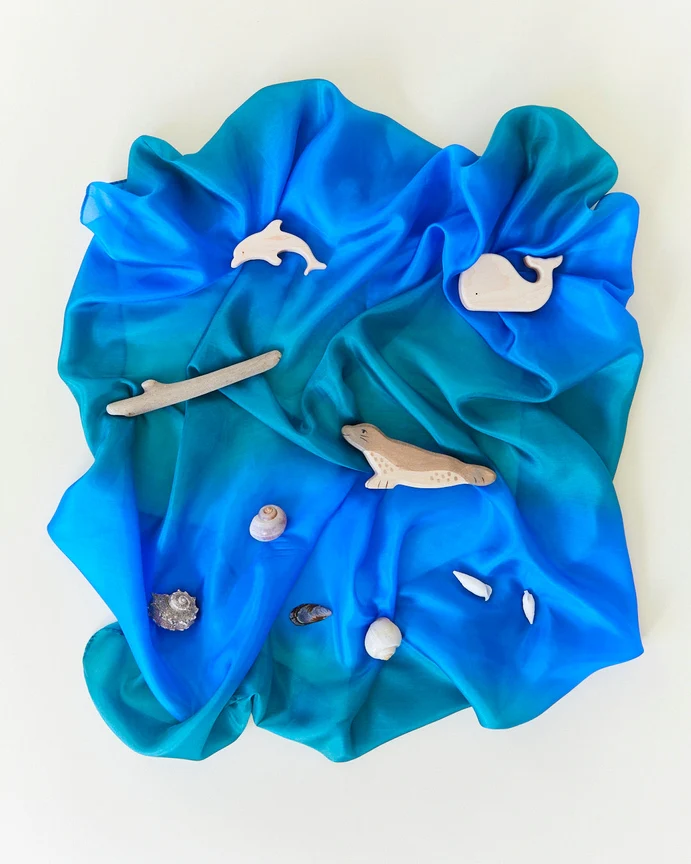 Earth Playsilks - Ocean by Sarah's Silks - Image 3