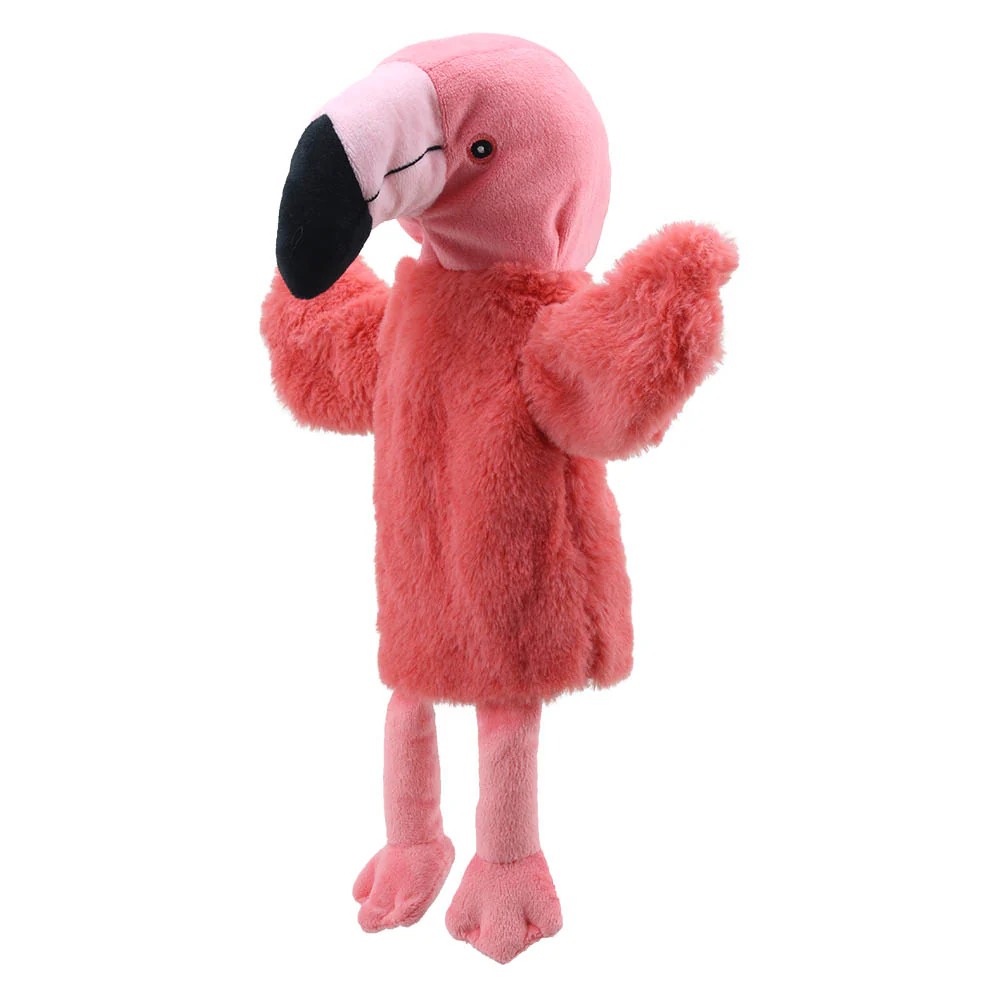 Eco Animal Buddies Hand Puppet - Flamingo by The Puppet Company - Image 2
