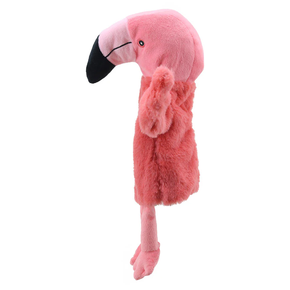Eco Animal Buddies Hand Puppet - Flamingo by The Puppet Company - Image 3