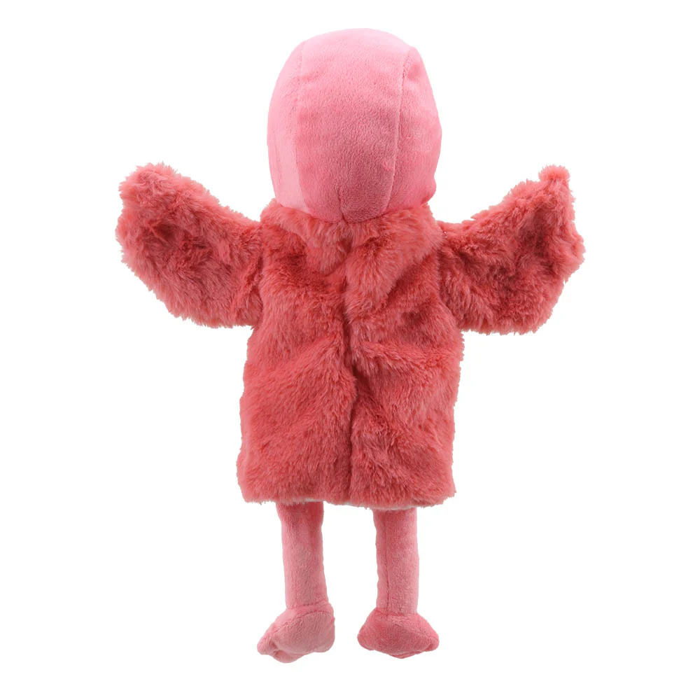 Eco Animal Buddies Hand Puppet - Flamingo by The Puppet Company - Image 4
