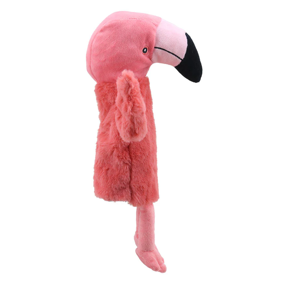 Eco Animal Buddies Hand Puppet - Flamingo by The Puppet Company - Image 5