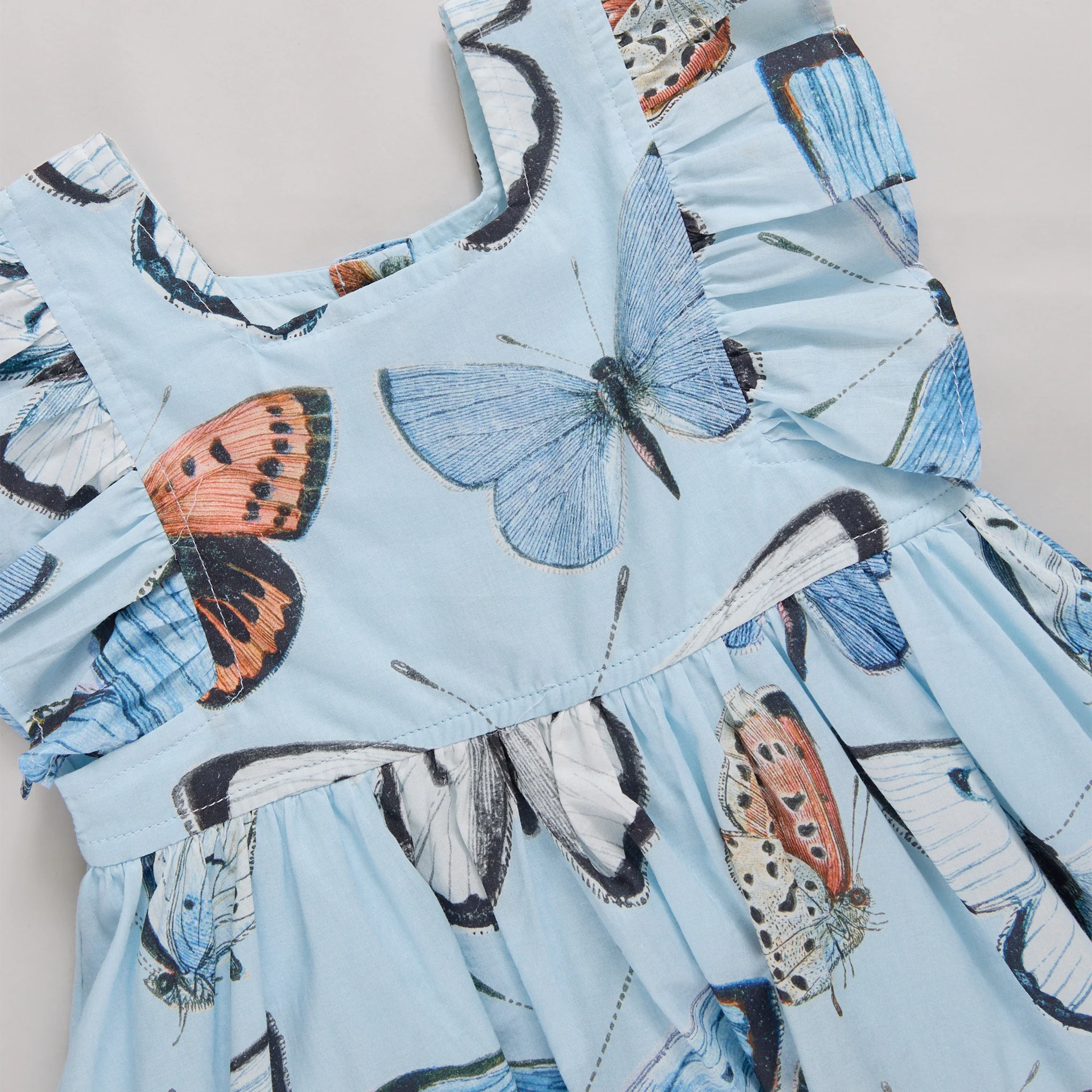Elsie Dress - Blue Vintage Butterflies by Pink Chicken - Image 4
