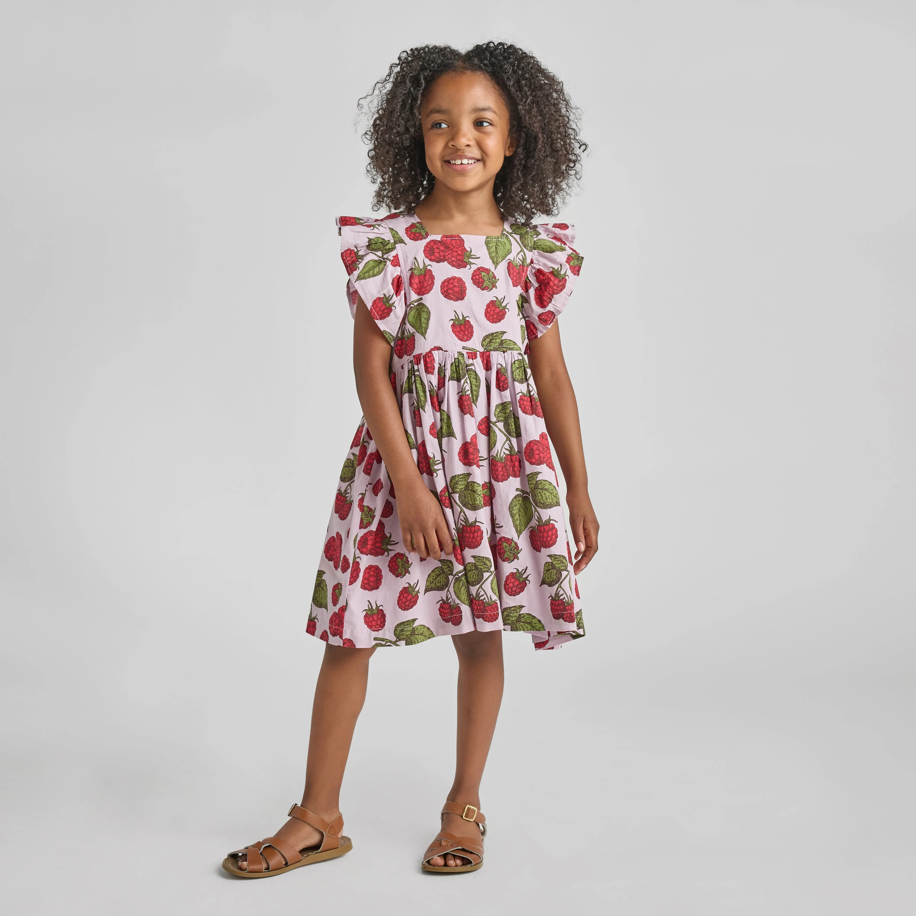 Elsie Dress - Lavender Raspberries by Pink Chicken - Image 3