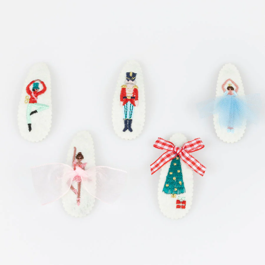 Embroidered Nutcracker Hair Clips by Meri Meri - Image 4
