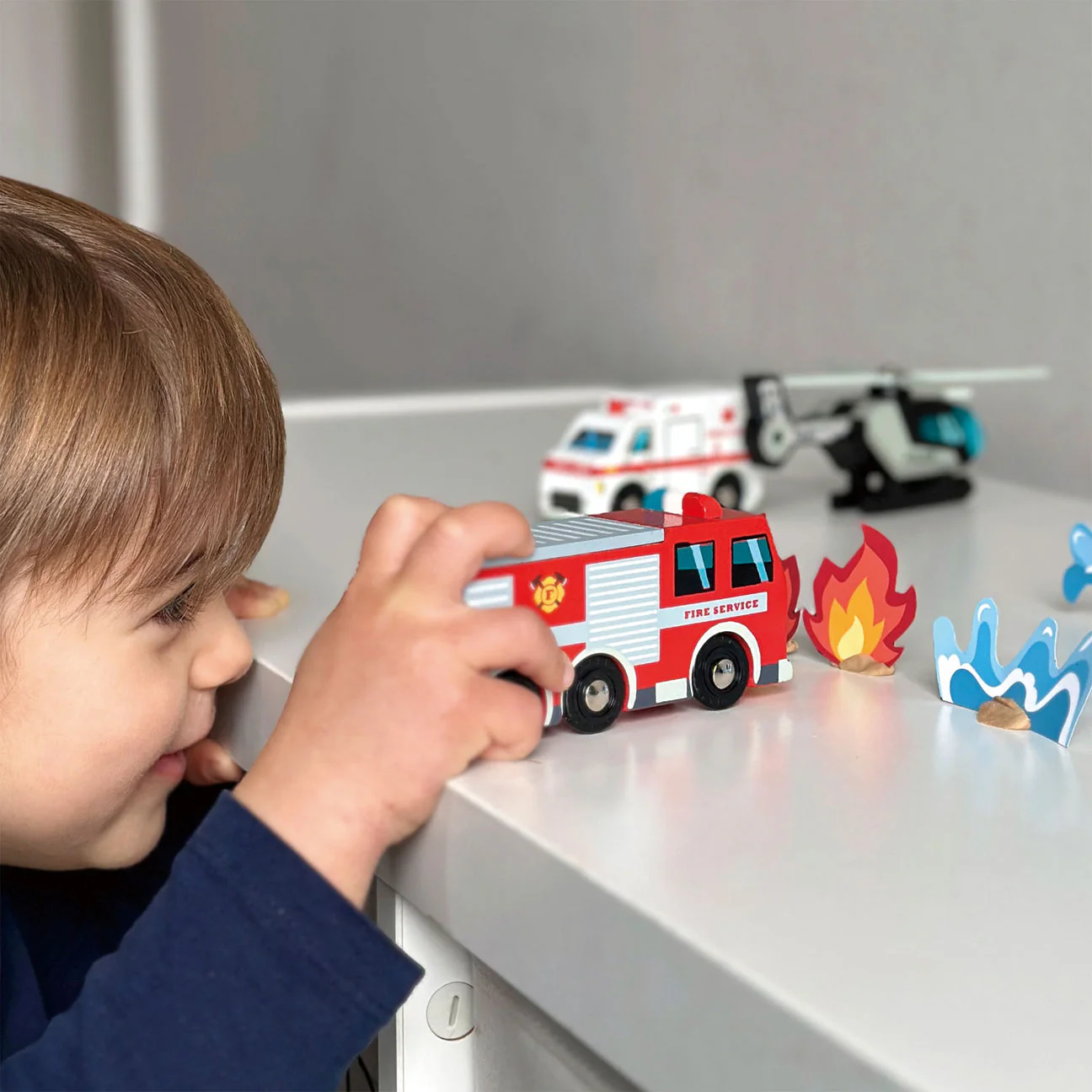 Emergency Vehicle Wooden Toy Set by Tender Leaf Toys - Image 5