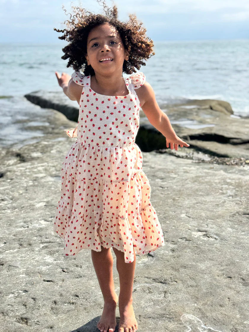 Emmie Dress - Oatmeal Strawberries by Vignette - Image 2