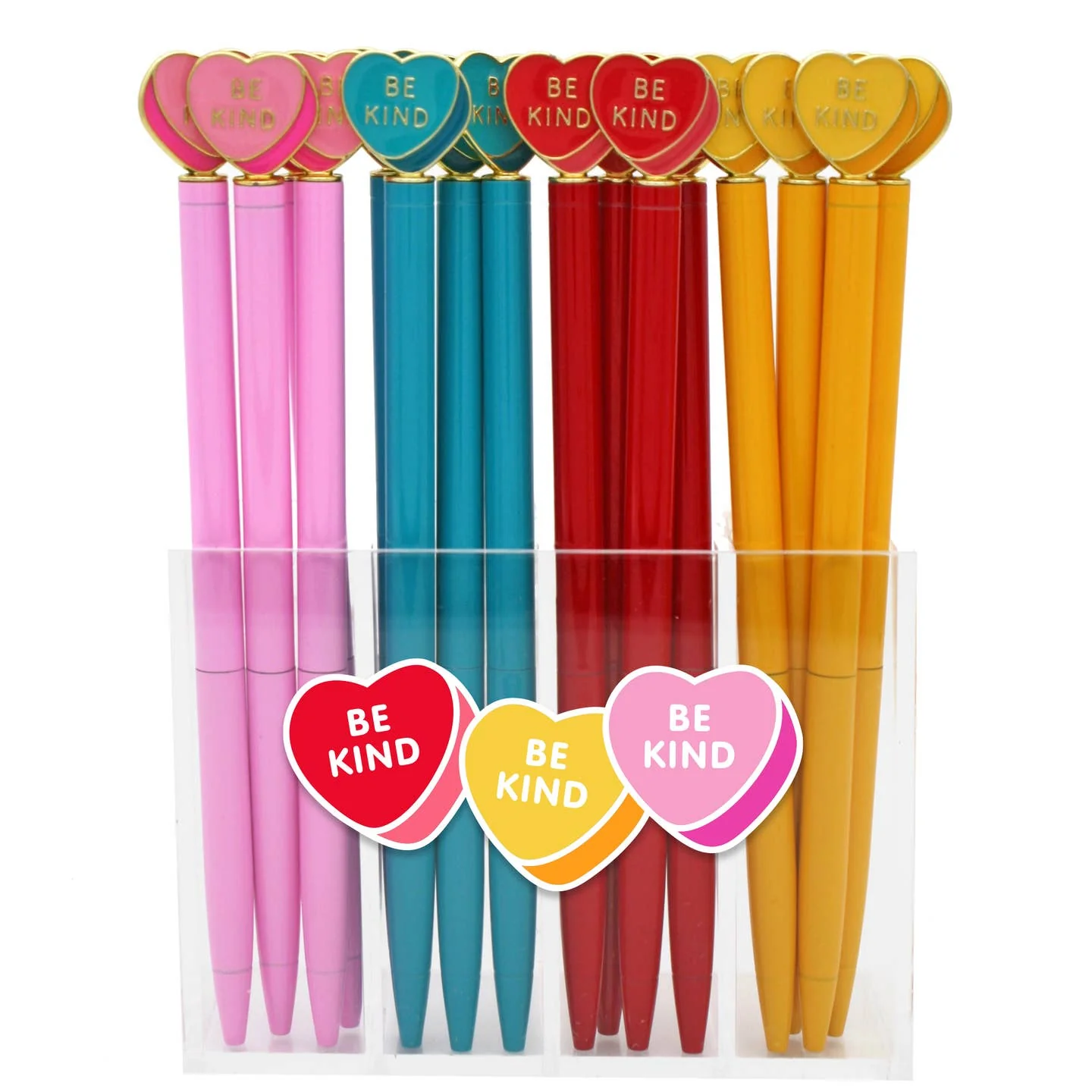 Enamel Be Kind Heart Charm Pen (1 Unit Assorted) by Snifty - Image 3
