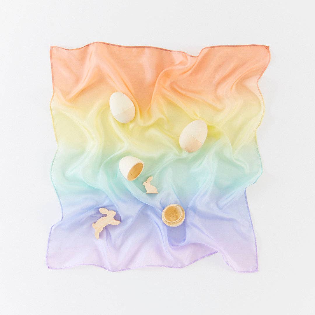 Enchanted Mini Playsilk - Soft Rainbow by Sarah's Silks - Image 2