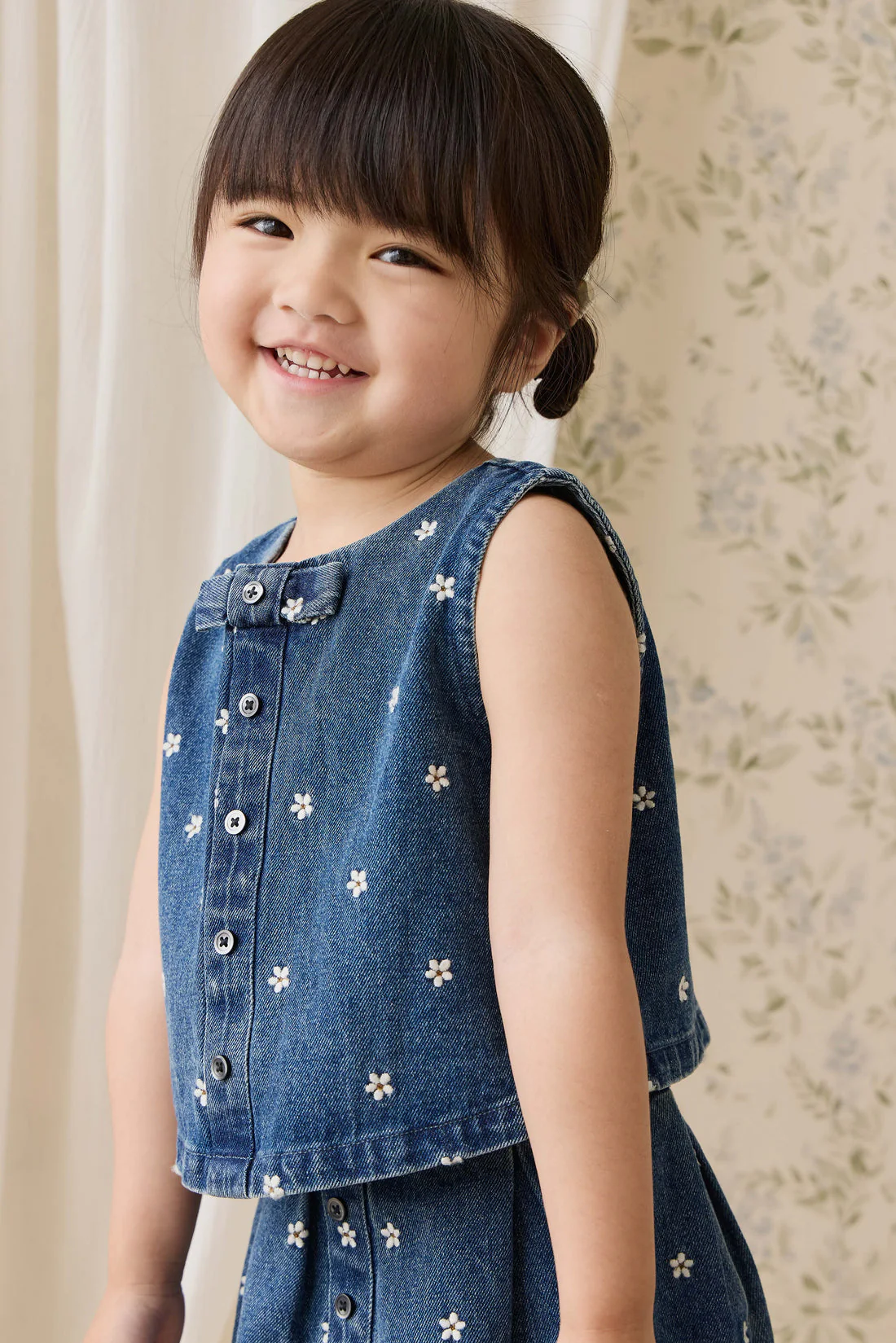 Etta Top-Josie Floral Denim by Jamie Kay - Image 2