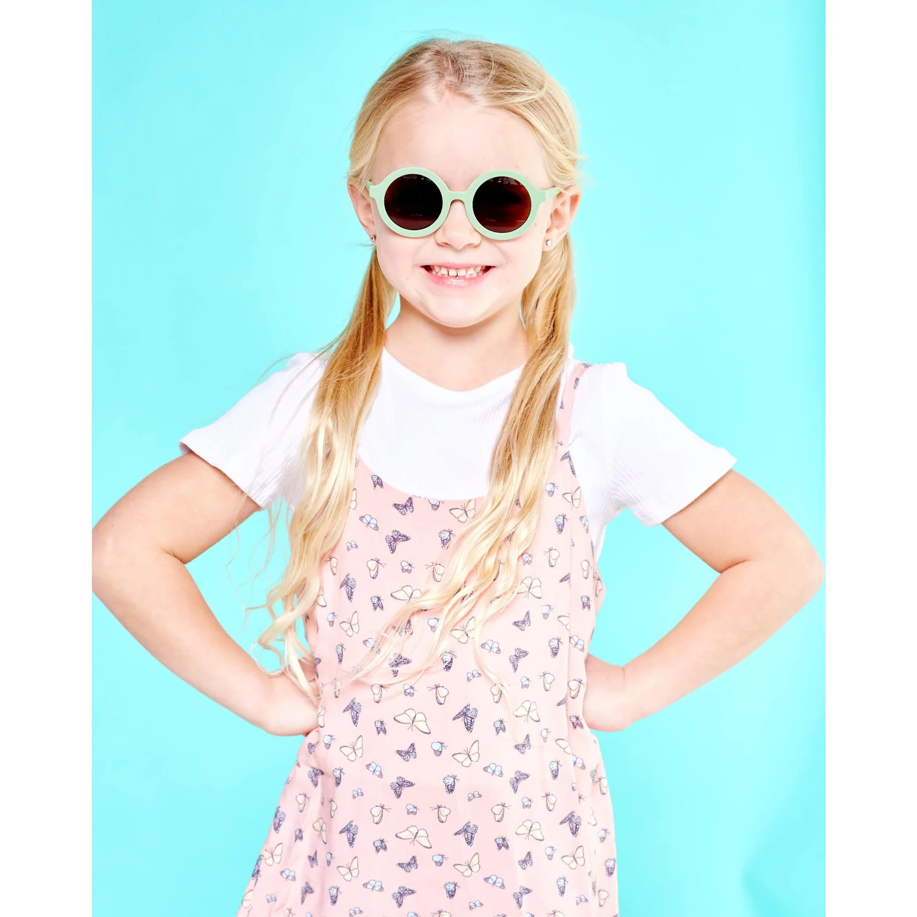 Euro Round Sunglasses - All the Rage Sage with Amber Lens by Babiators - Image 5